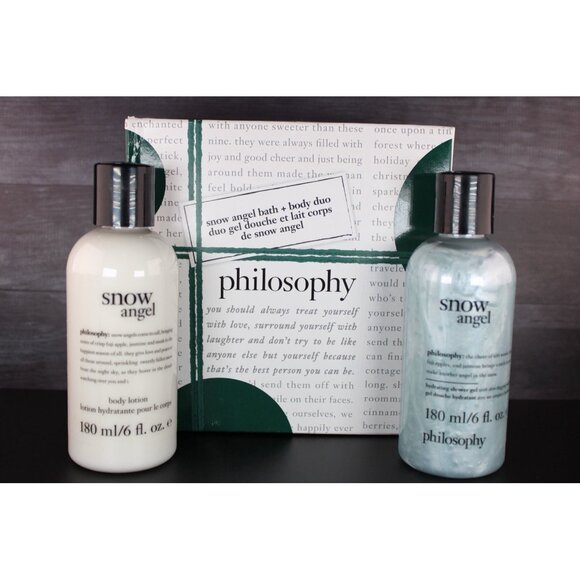 Philosophy SNOW ANGEL Hydrating Shower Gel & Body Lotion Duo Bath Set NEW In Box - Picture 6 of 13